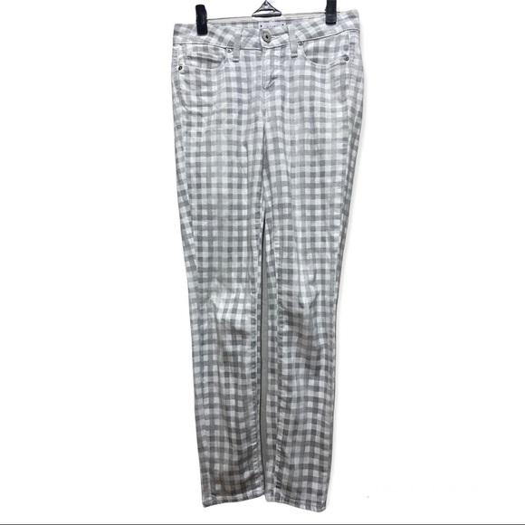 PAIGE Verdugo Ankle Skinny Jeans in Grey Gingham size 25 - Picture 7 of 12